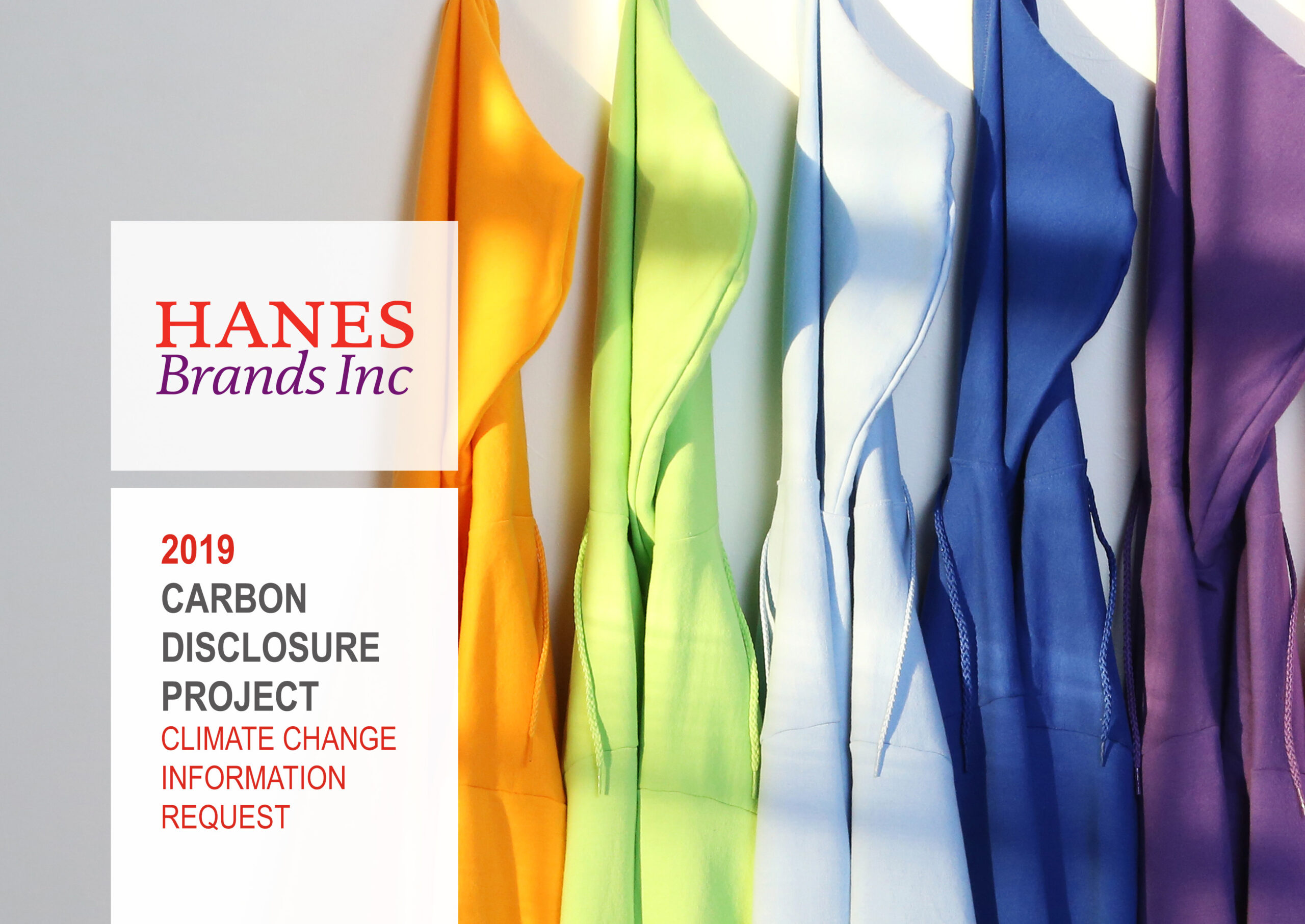 Hanesbrands Submits Data for 2019 CDP Climate Change Report August 2019