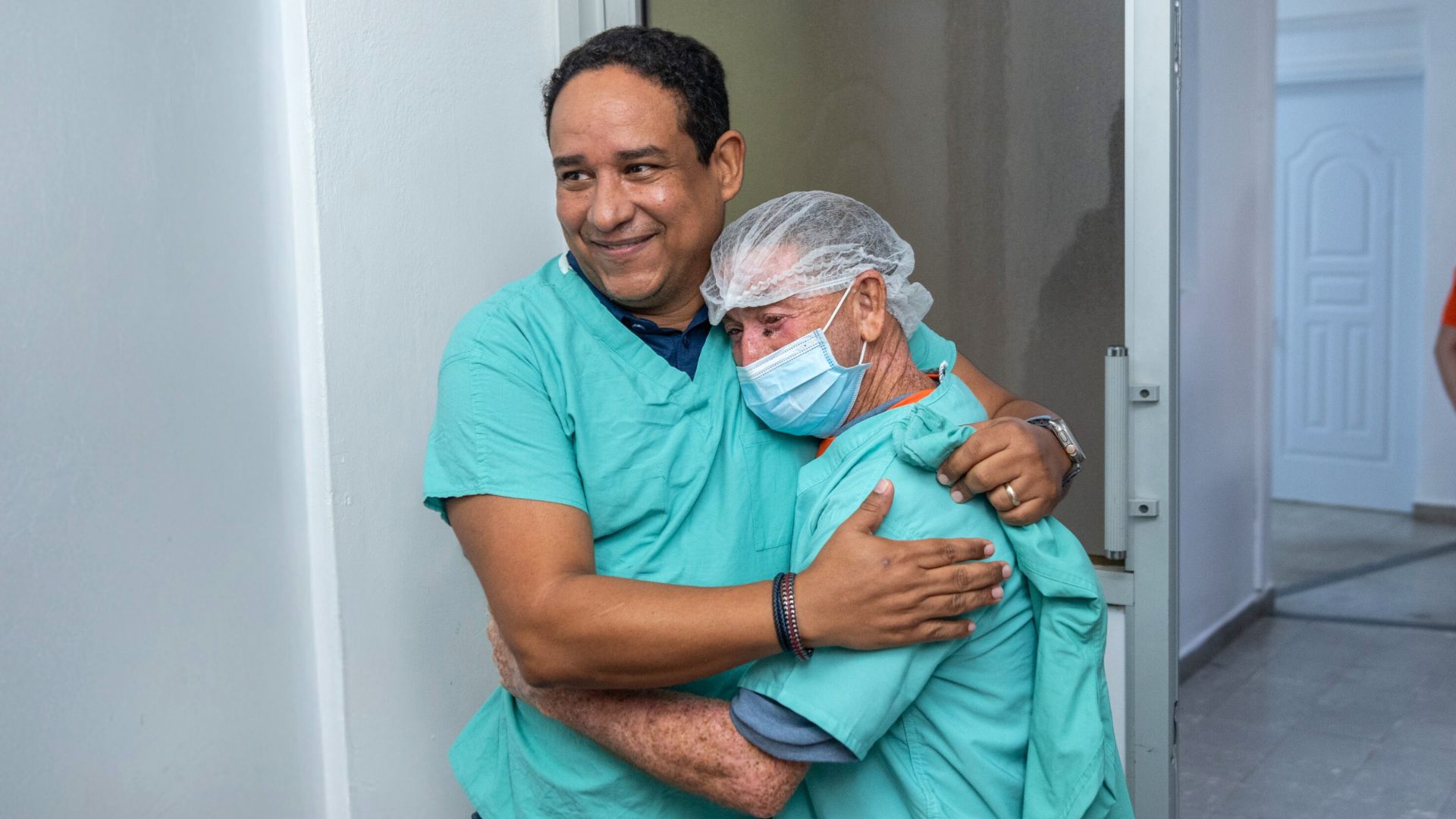 Doctors Hugging
